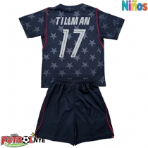 Camiseta Estados Unidos Malik Tillman #17 Visitante Equipación para niños Mundial 2026 manga corta (+ pantalones cortos)